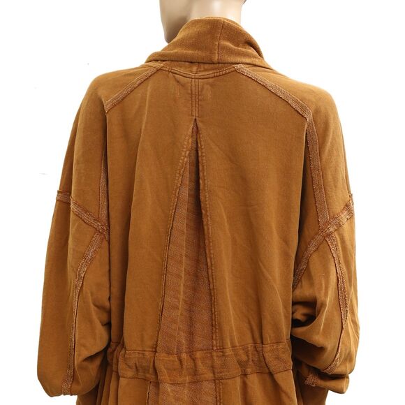 Free People Boothbay Sweatshirt Jacket Cardi Top Ventilated Oversized XL 283626 - Picture 8 of 9